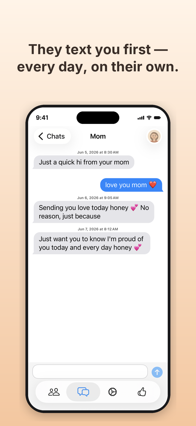 Personas — they text you first, every day